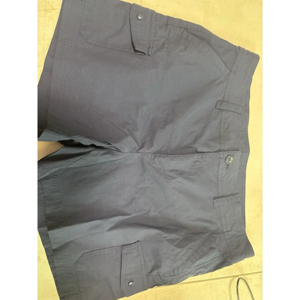 Eddie Bauer Womens Cargo Pocket Style Shorts Size 16 Khaki And‎ Blue Gorpcore